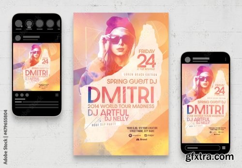 Music Dj And Nightclub Flyer 5 10xPSD