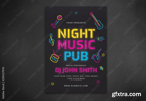 Music Dj And Nightclub Flyer 5 10xPSD