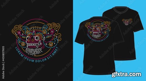 Balinese Tshirt Design 15xAI