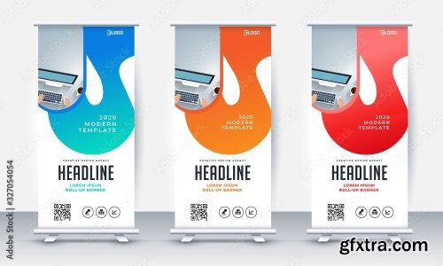 Roll Up Banner Stand Poster Brochure 20xAI