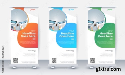 Roll Up Banner Stand Poster Brochure 20xAI