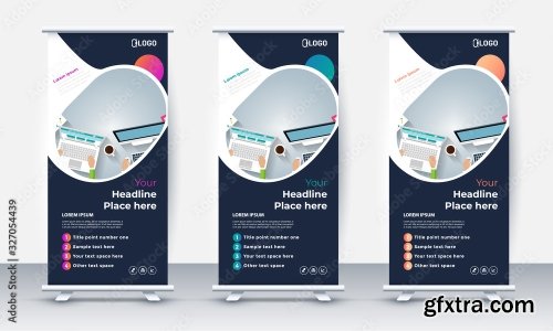 Roll Up Banner Stand Poster Brochure 20xAI