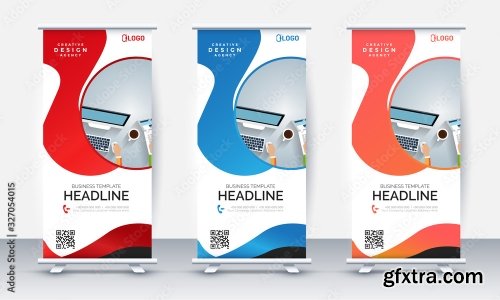 Roll Up Banner Stand Poster Brochure 20xAI