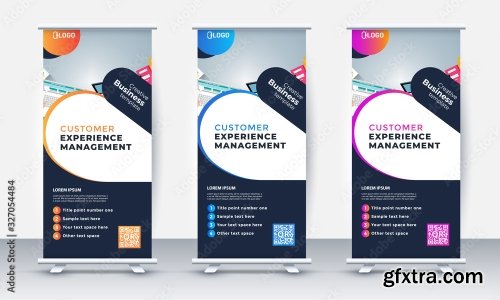 Roll Up Banner Stand Poster Brochure 20xAI