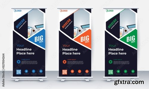 Roll Up Banner Stand Poster Brochure 20xAI