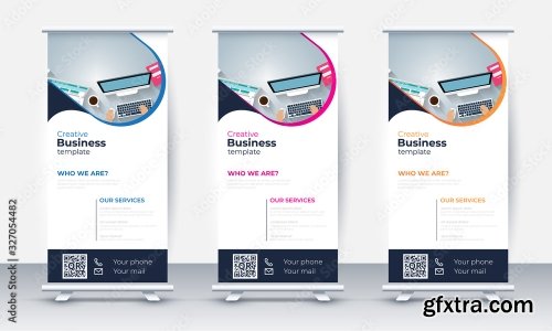 Roll Up Banner Stand Poster Brochure 20xAI