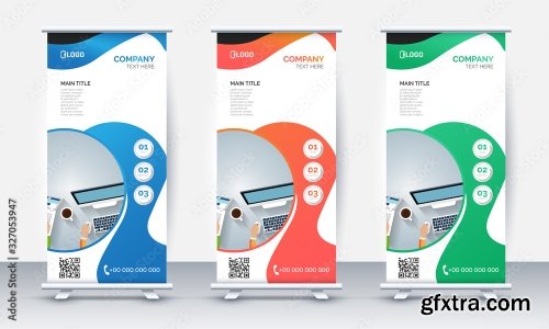 Roll Up Banner Stand Poster Brochure 20xAI