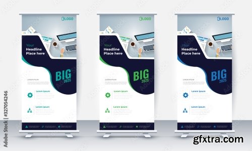 Roll Up Banner Stand Poster Brochure 20xAI