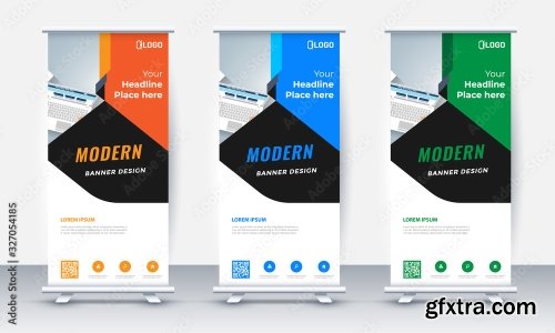 Roll Up Banner Stand Poster Brochure 20xAI