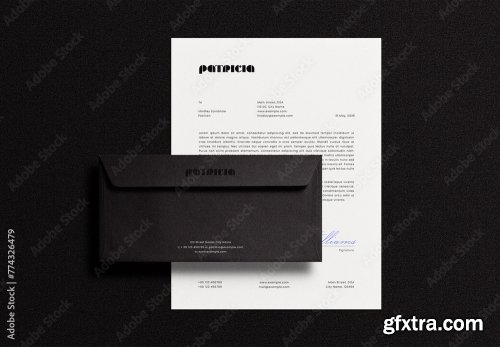 Letterhead Letter Envelope Mockup 10xPSD