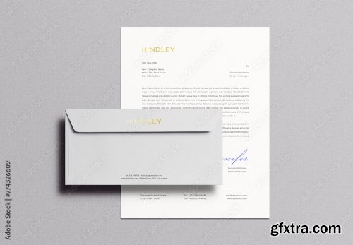 Letterhead Letter Envelope Mockup 10xPSD