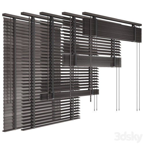 Folding wooden blinds