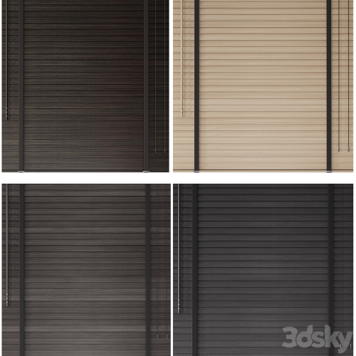 Folding wooden blinds