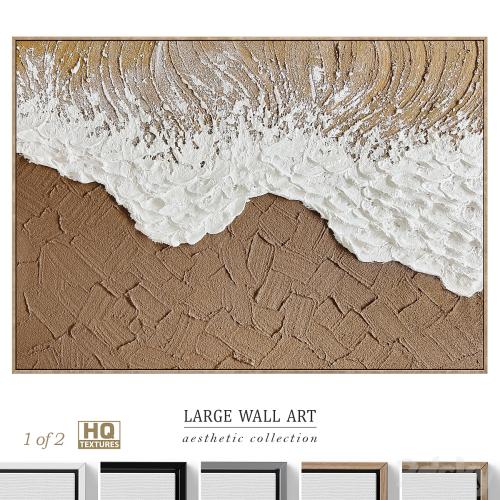 Large Panoramic Relief Plaster Wall Art C-837