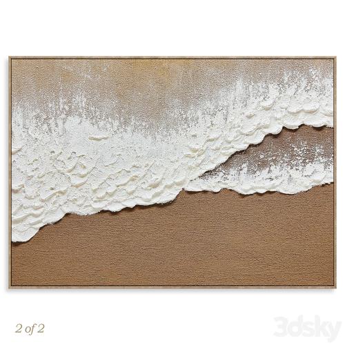 Large Panoramic Relief Plaster Wall Art C-837