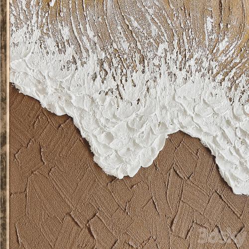 Large Panoramic Relief Plaster Wall Art C-837