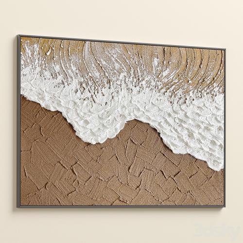 Large Panoramic Relief Plaster Wall Art C-837