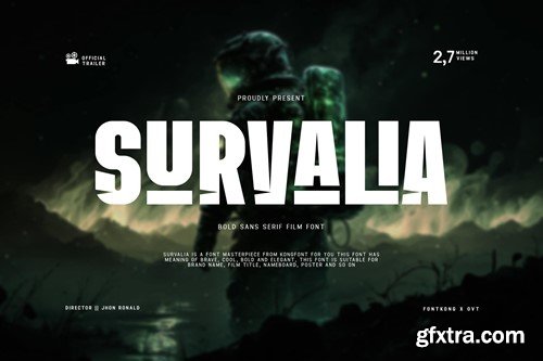 Survalia - Bold Sans Serif Film Font PBVMF54