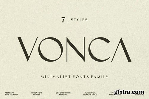 Vonca - Minimalist Font Family HW3XMU2