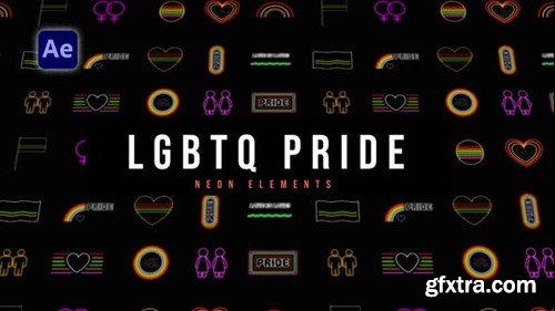 Videohive LGBTQ Pride Neon Elements 52617429