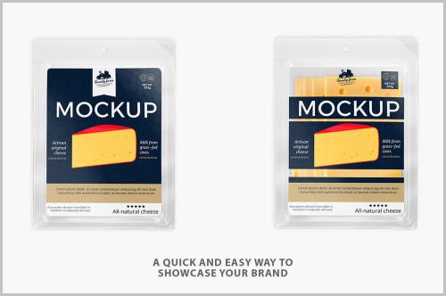 Sliced Cheese Package Mockup