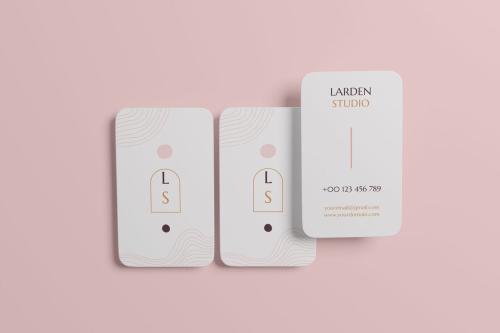 Portrait Business Card Mockup