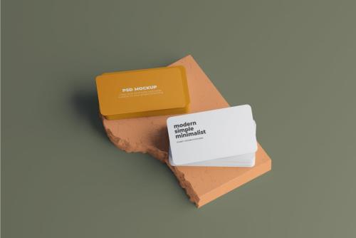 Rounded Business Card Mockup