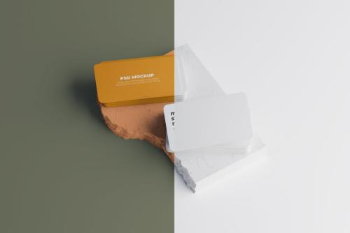 Rounded Business Card Mockup