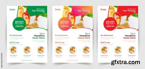 Fast Food Flyer Design Template 4 25xAI