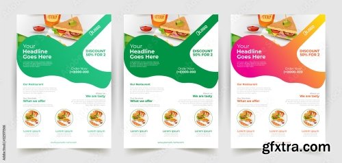 Fast Food Flyer Design Template 4 25xAI