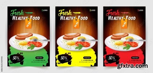 Fast Food Flyer Design Template 4 25xAI