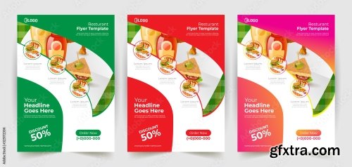 Fast Food Flyer Design Template 4 25xAI