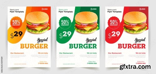 Fast Food Flyer Design Template 4 25xAI