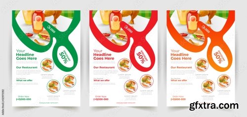 Fast Food Flyer Design Template 4 25xAI