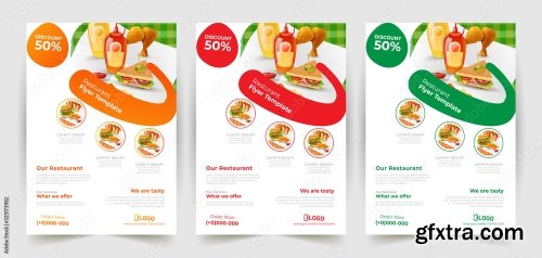 Fast Food Flyer Design Template 4 25xAI