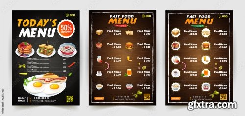 Fast Food Flyer Design Template 4 25xAI