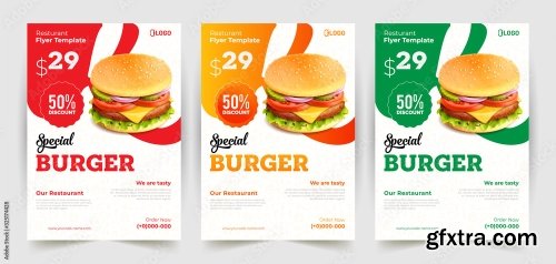 Fast Food Flyer Design Template 4 25xAI