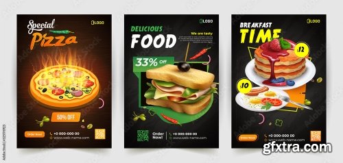 Fast Food Flyer Design Template 4 25xAI