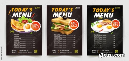 Fast Food Flyer Design Template 4 25xAI