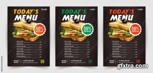 Fast Food Flyer Design Template 4 25xAI