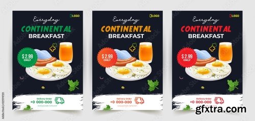 Fast Food Flyer Design Template 4 25xAI