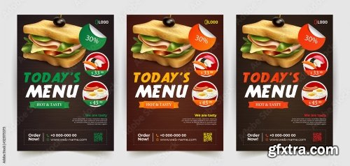 Fast Food Flyer Design Template 4 25xAI