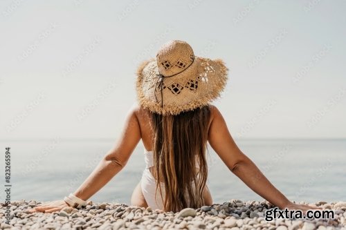 Beach Relaxation Woman 6xJPEG