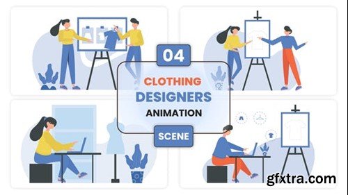 Videohive Clothing Designers illustration Scene 52634019