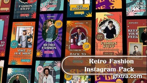 Videohive Retro Commercial Instagram Stories Pack 52622673