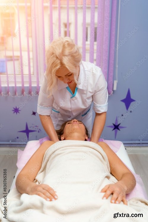 Top View Of Hands Massaging Female Abdomen 6xJPEG