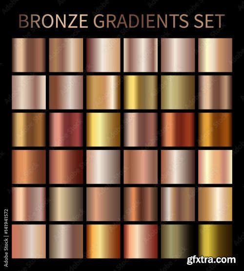 Gold, Silver, Bronze Gradients 6xAI