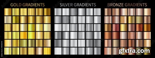 Gold, Silver, Bronze Gradients 6xAI