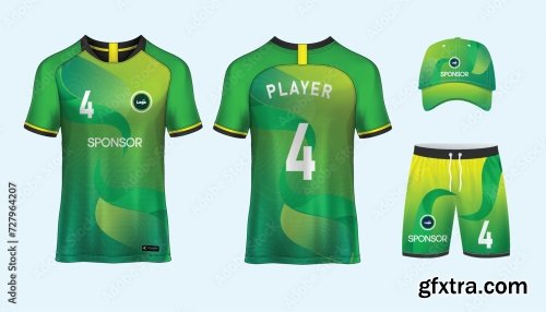 Soccer Jersey Mockup For Football Club 25xAI