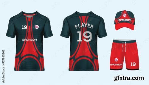 Soccer Jersey Mockup For Football Club 25xAI